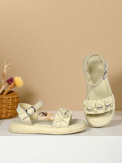 Truffle Collection Kids Beige Ankle Strap Sandals
