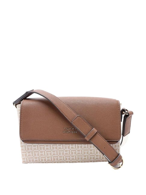 Tommy Hilfiger Beige Logo Sling Bag