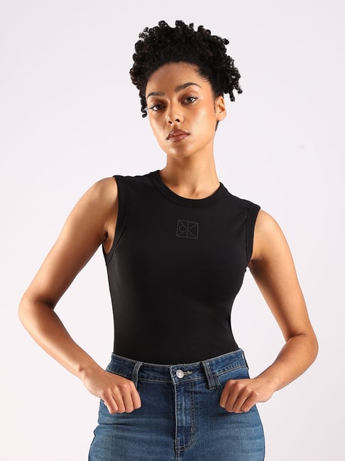 Calvin Klein Jeans Black Cotton Slim Fit Tank Top-picture-39
