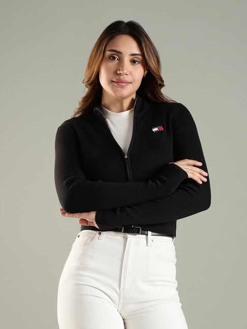 Tommy Hilfiger Black Cotton Slim Fit Sweater-picture-39