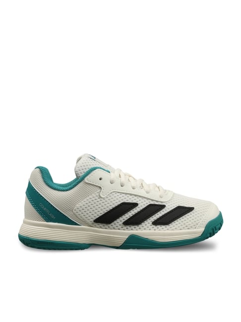 Adidas Unisex Courtflash K White Tennis Shoes-image-32