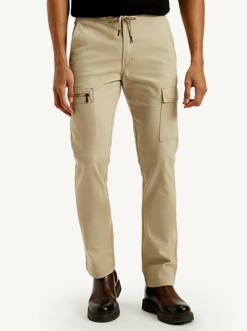 Levi's Men's Beige Slim Fit Cargo Trousers