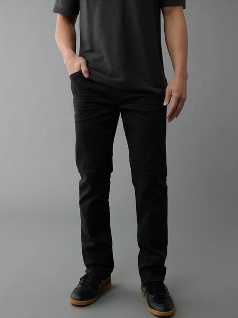 American Eagle Black Cotton Regular Fit Jeans-picture-34