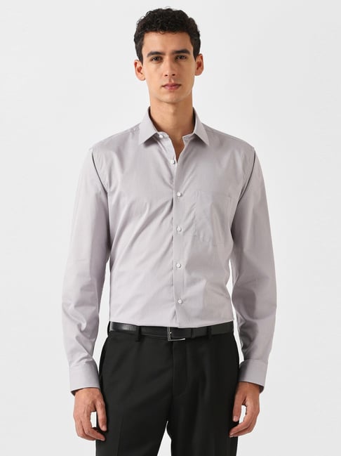 Van Heusen Grey Cotton Regular Fit Printed Shirt-picture-39