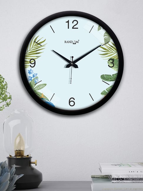 Random Blue & Green Printed Round Shaped Wall Clock-picture-11