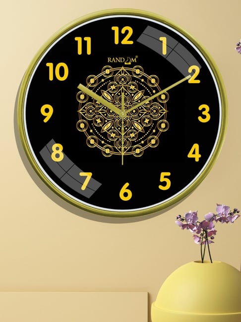 Random White & Blue Printed Analogue Wall Clock