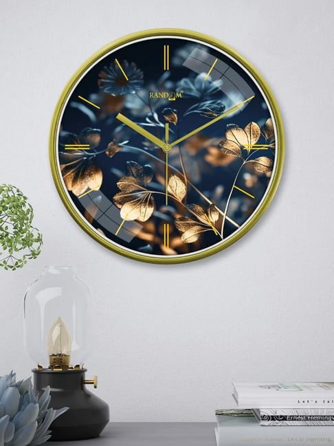 Random Black & Green Printed Traditional Round Shaped Wall Clock-picture-48