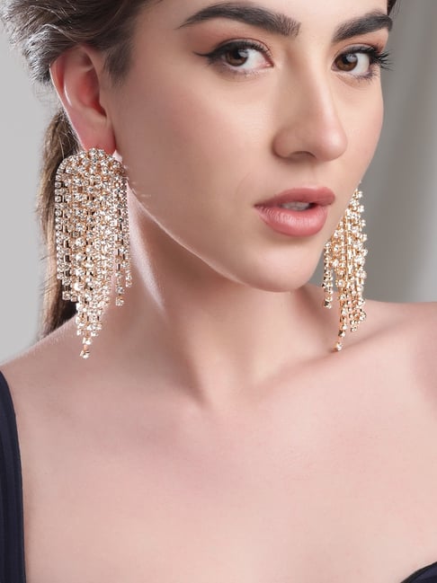 rubans gold-tone plated earrings for women