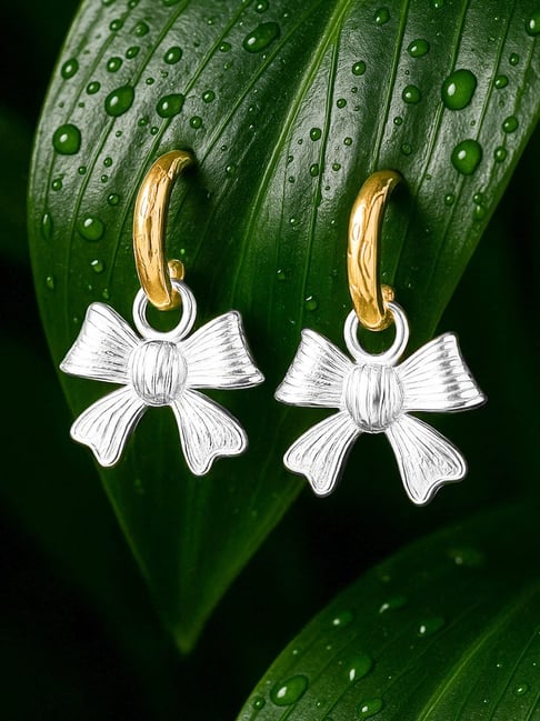 Rubans Gold-Tone Plated Silver Plated Earrings for Women-picture-14