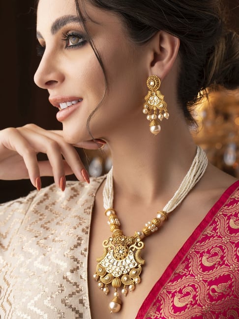 Rubans Gold-Tone Plated Set for Women