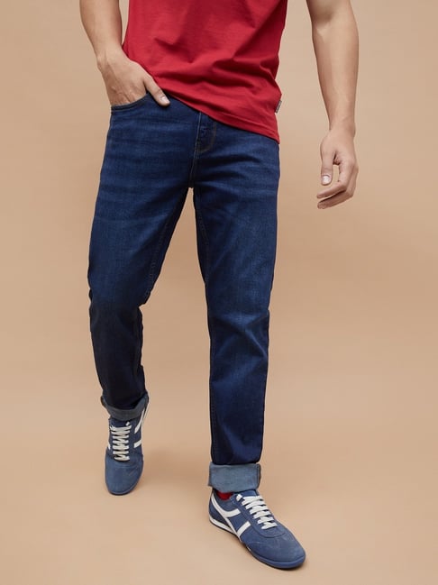 Fame Forever By Lifestyle Dark Blue Slim Fit Jeans-picture-31