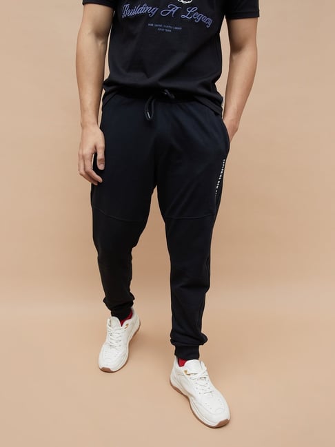 Fame Forever By Lifestyle Black Cotton Slim Fit Joggers-picture-37