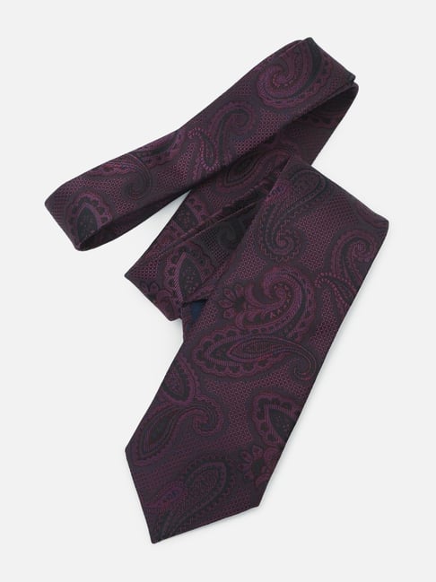 Van Heusen Purple Embroidered Formal Tie