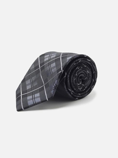 Allen Solly Grey Checks Casual Tie