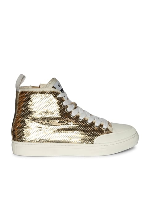 Whitesta Women's Gold Sneakers-picture-18