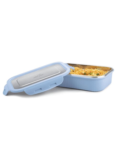 Milton Blue Stainless Steel Cool Touch Rectangle Lunch Box (780 ml)