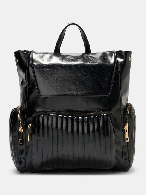 Forever Glam by Pantaloons Black Quilted Backpack-picture-17