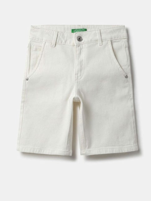United Colors Of Benetton Off White Regular Fit Shorts-picture-26