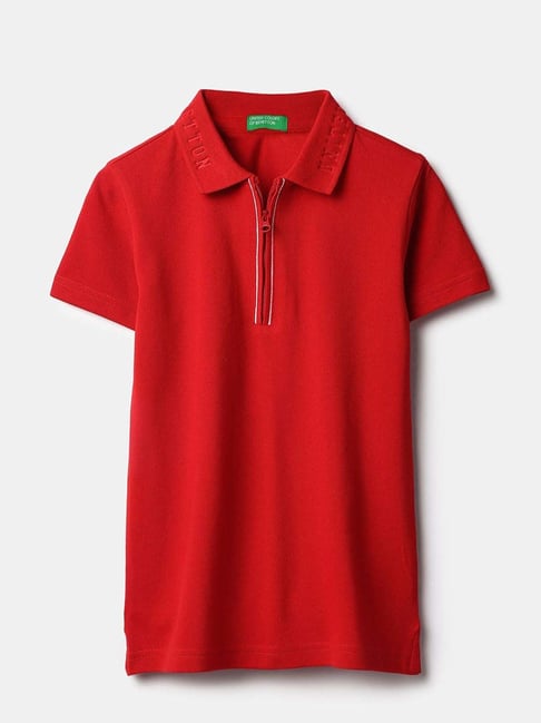 United Colors Of Benetton Red Cotton Regular Fit Polo T-Shirt-picture-41