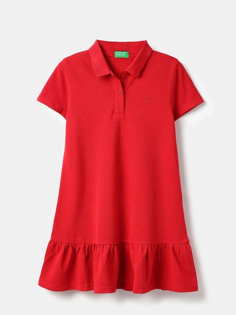 United Colors Of Benetton Red Cotton Regular Fit Dress-picture-10