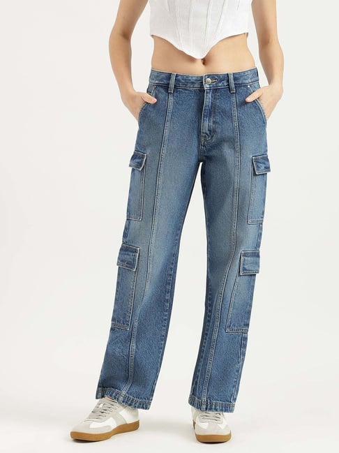 United Colors Of Benetton Blue Cotton Straight Fit Jeans-picture-32