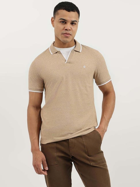 United Colors Of Benetton Beige Regular Fit Polo T-Shirt-picture-10