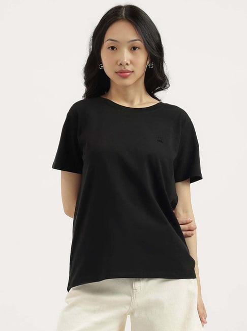 United Colors Of Benetton Black Regular Fit T-Shirt-picture-17