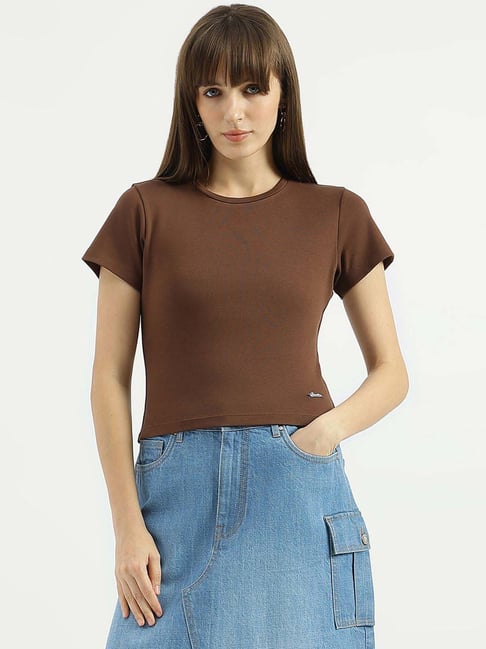 United Colors Of Benetton Brown Regular Fit T-Shirt-picture-40