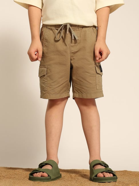U.S. Polo Assn. Boys Brown Cotton Shorts