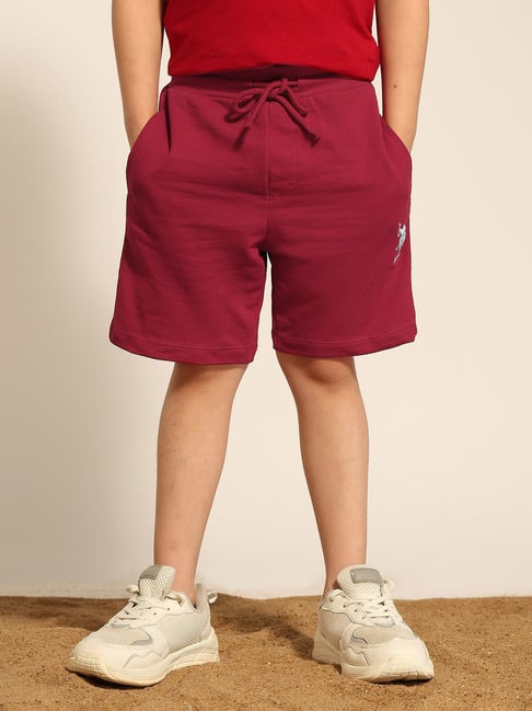 U.S. Polo Assn. Boys Red Cotton Shorts
