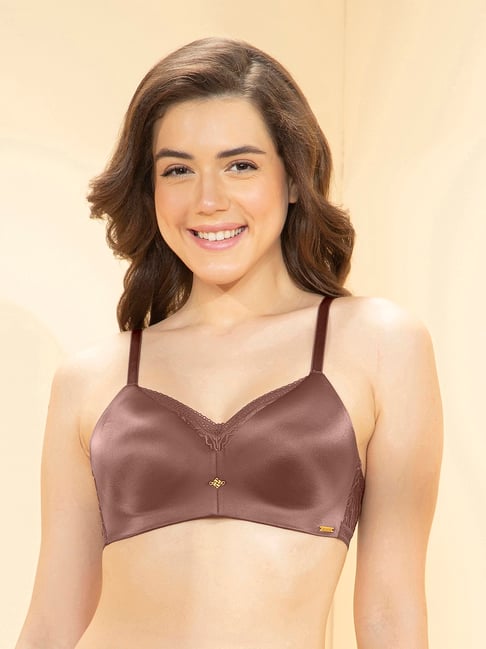 Amante Brown Regular Fit Solid T-Shirt Bra-picture-13
