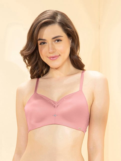 Amante Pink Regular Fit Solid T-Shirt Bra-picture-15