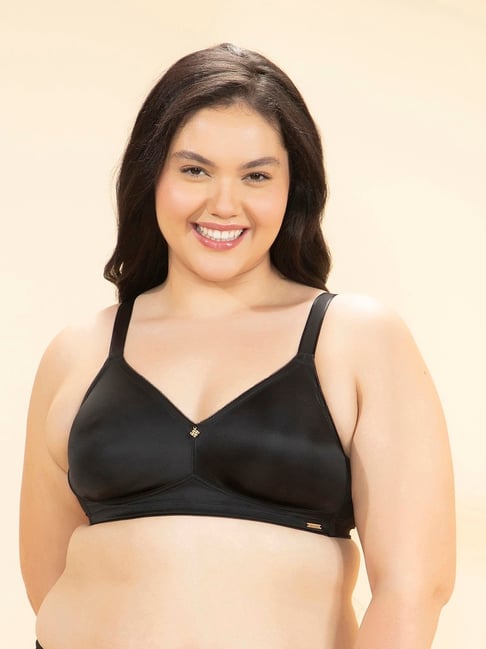 Amante Black Regular Fit Solid Minimizer Bra