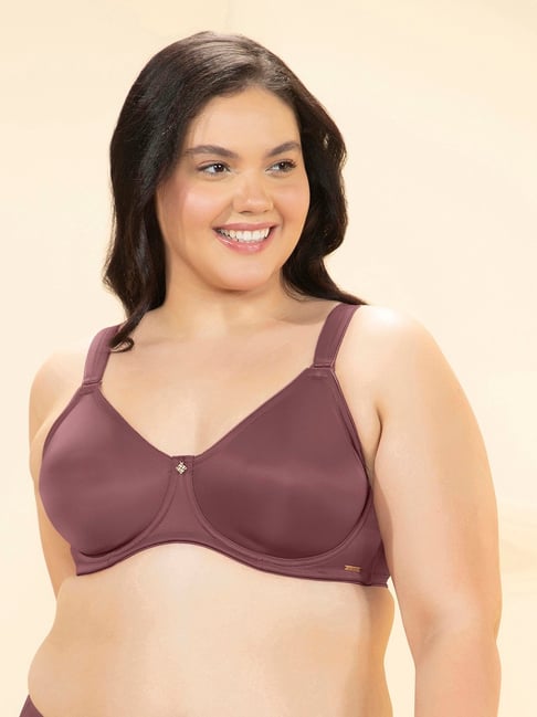 Amante Brown Regular Fit Solid Minimizer Bra-picture-21
