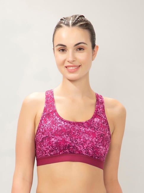 Amante Pink Regular Fit Printed Half Coverage Bra-picture-21