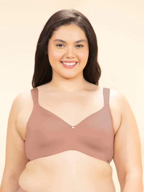 Amante Brown Regular Fit Solid Minimizer Bra-picture-18