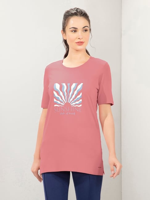 Amante Pink Relaxed Fit Graphic T-Shirt-picture-38