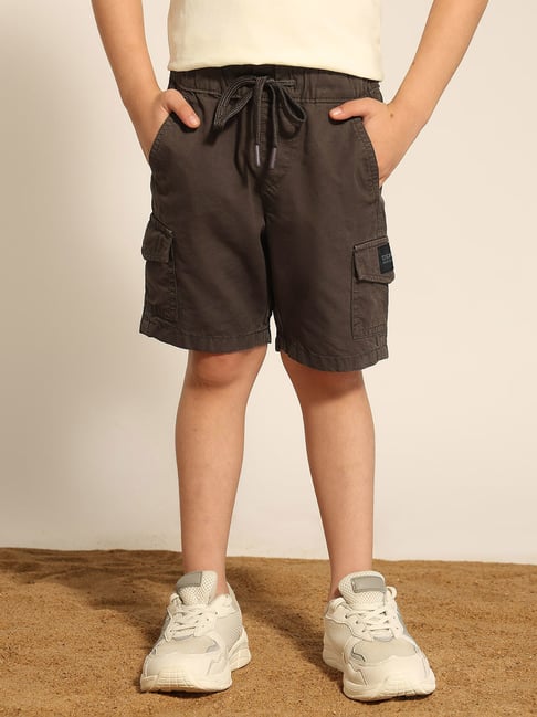 U.S. Polo Assn. Boys Dark Brown Cotton Shorts