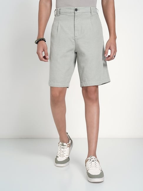 7 Alt By Pantaloons Blue Cotton Relaxed Fit Shorts-picture-36