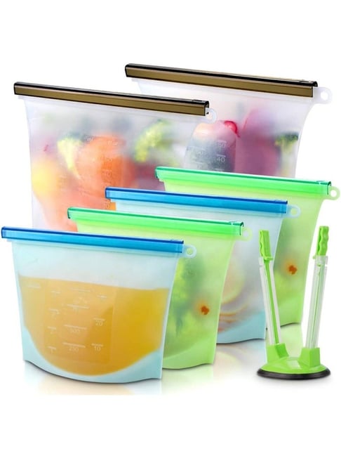 NATURALLY YOURS Green Silicone Storage Bag - 1000 ml-picture-18