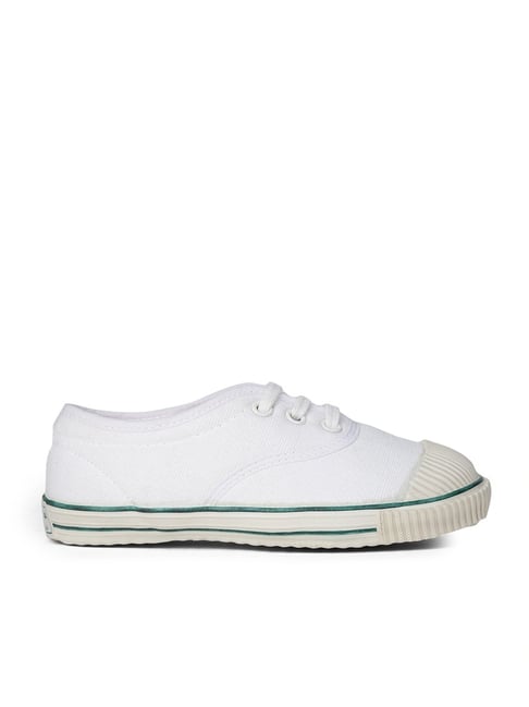 Bata Kids White School Shoes