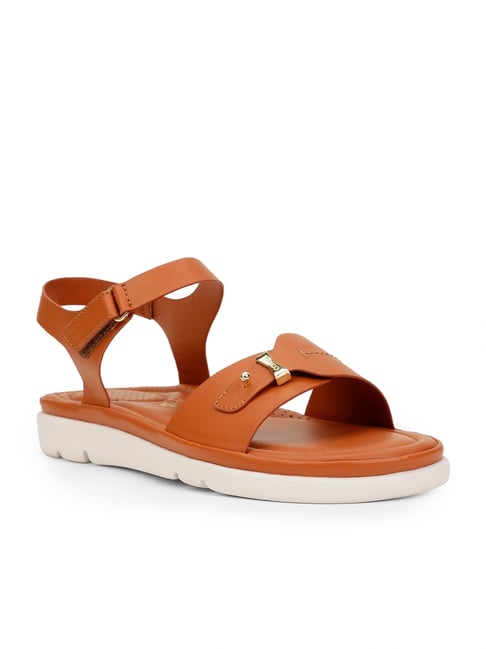 Bata Comfit Women's Tan Ankle Strap Sandals-picture-33