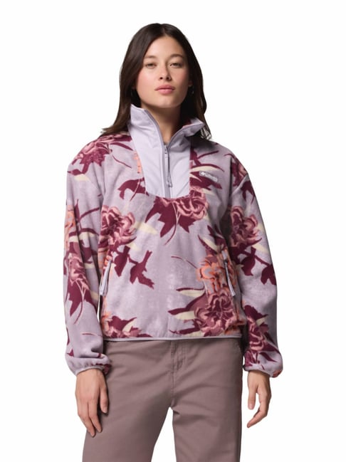 Columbia Purple Regular Fit Printed Pullover