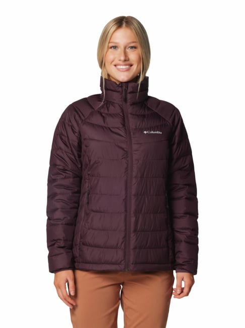 Columbia Maroon Slim Fit Hooded Jacket-picture-35