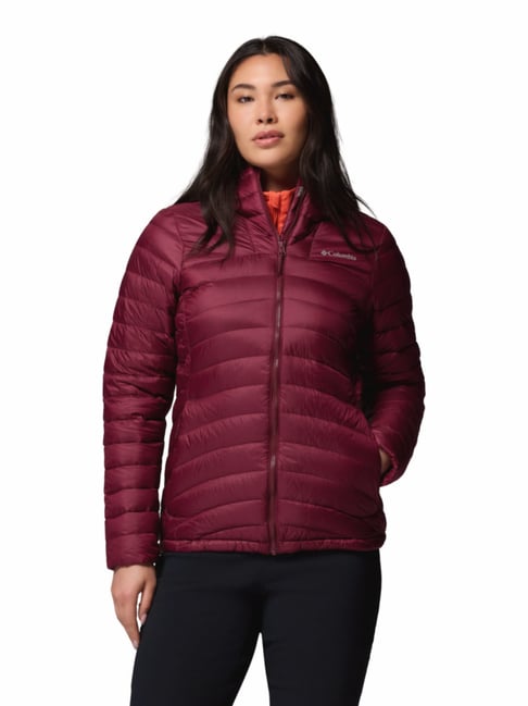 Columbia Maroon Slim Fit Hooded Jacket-picture-20