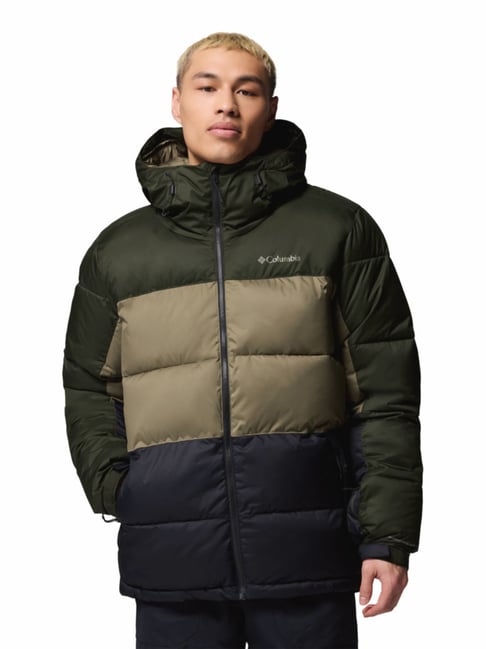 Columbia Green Slim Fit Colour Block Puffer Jacket-picture-19