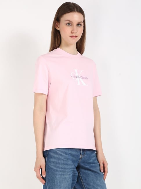 Clothing Pink Calvin Klein T Shirt Calvin Klein Jeans Pink Regular