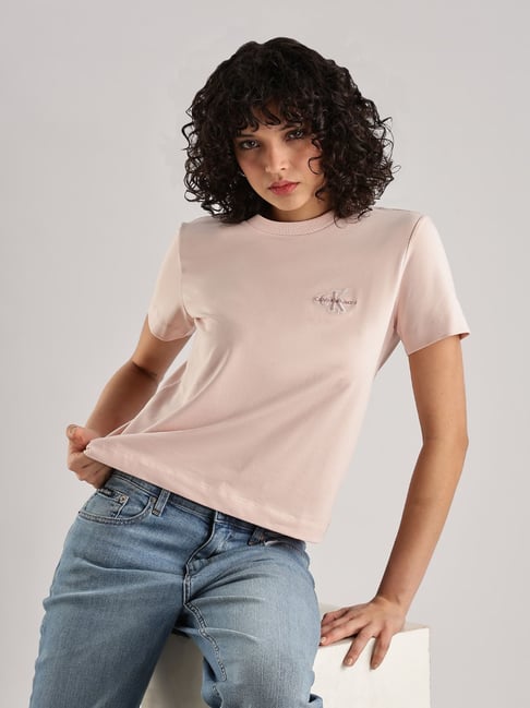 Calvin Klein Jeans Pink Slim Fit T-Shirt