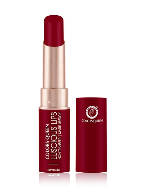 Colors Queen Luscious Lips Non Transfer Matte Lipstick Royal Rust Maroon - 3.5 gm-picture-37