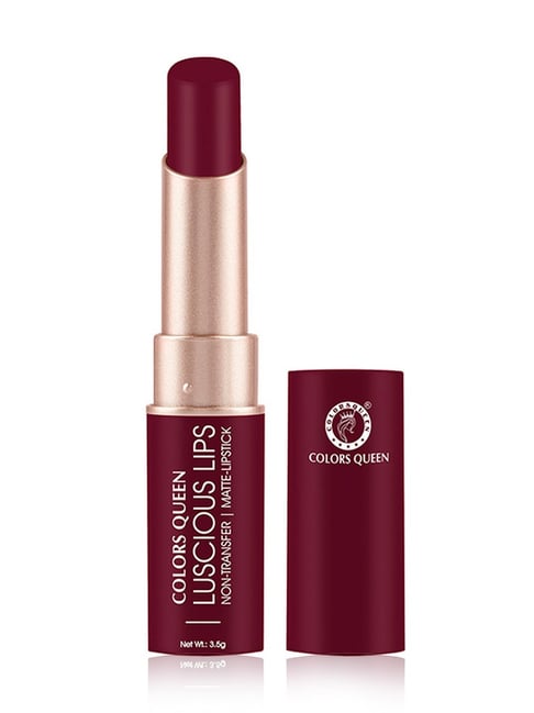 Colors Queen Luscious Lips Non Transfer Matte Lipstick Wild Maroon - 3.5 gm-picture-33